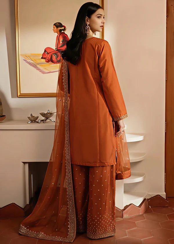 Silk Embroidered Farshi Dress