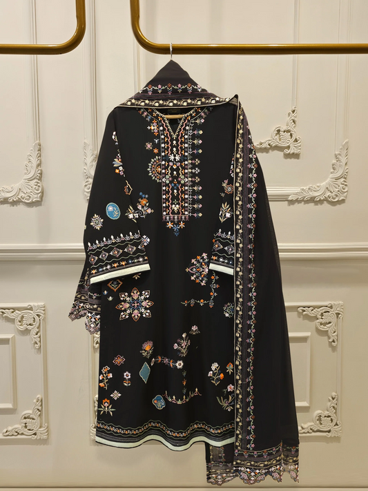 Agha Noor 3 Piece - Embroidered Lawn Suit S111967