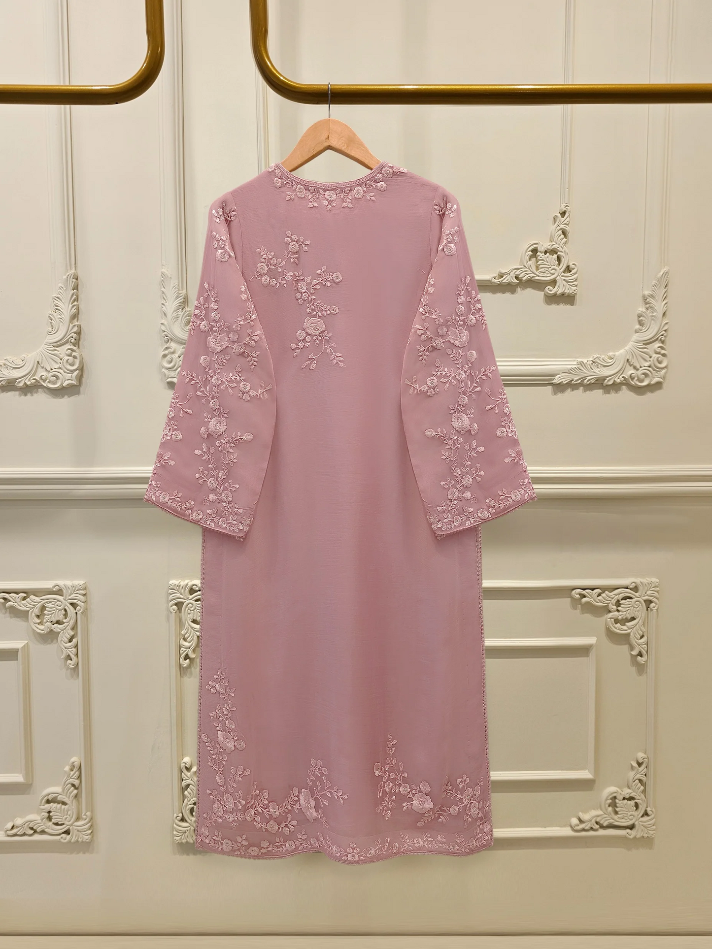 Agha Noor 3 Piece - Pure Chiffon Embroidered Dress S112525