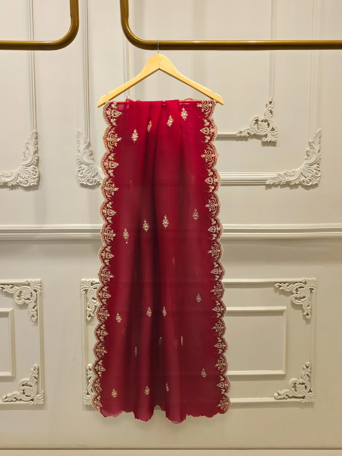 Agha Noor 3 Piece-Velvet Embroidered Suit S112849