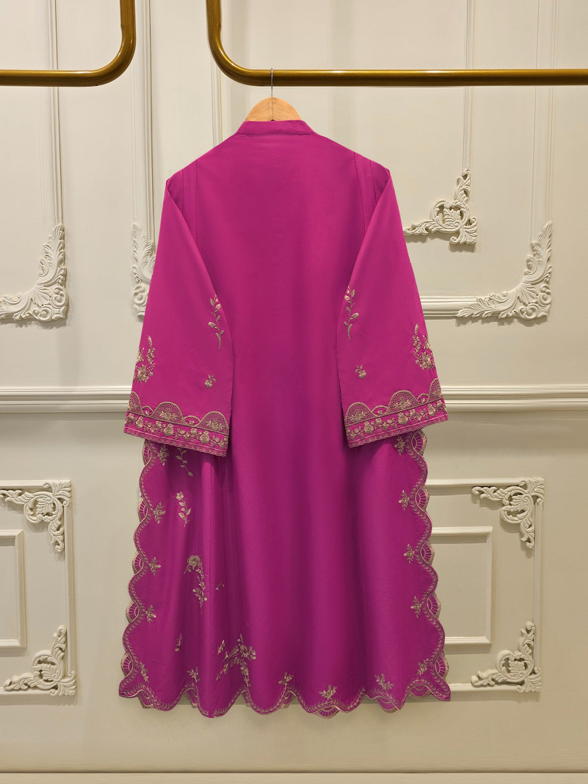 Agha Noor 3 Piece- Cambric Embroidered Suit S114362