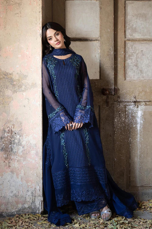 Azure Ensembles Collection 2025 Chiffon Embroidered Dress