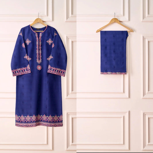 Agha Noor Dress Cotton Jacquard Embroidered Shirt & Pant