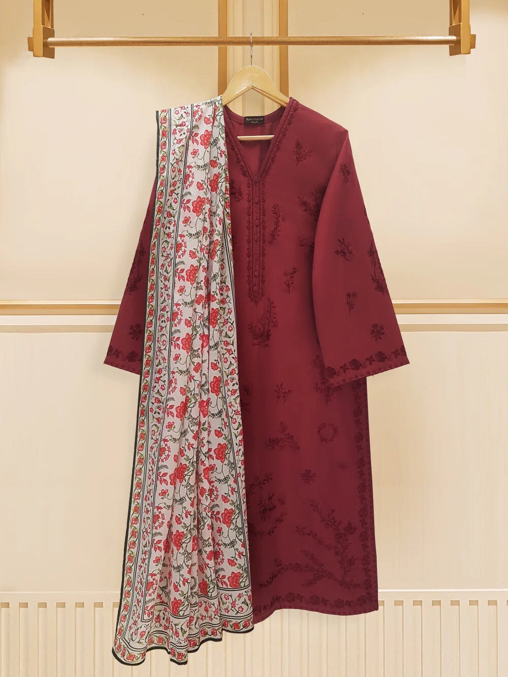 Agha Noor 2 Piece - Cotton Embroidered