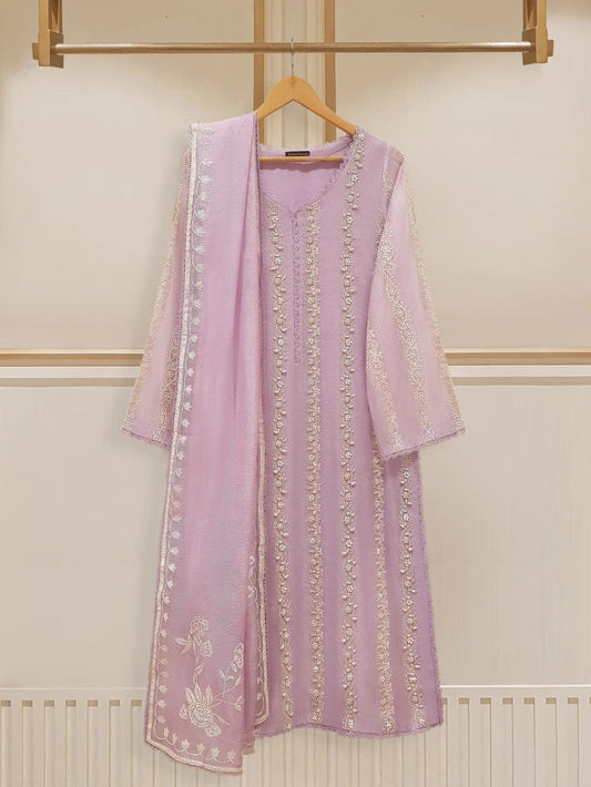 Agha Noor 2 Piece - Pure Cotton Net Embroidered
