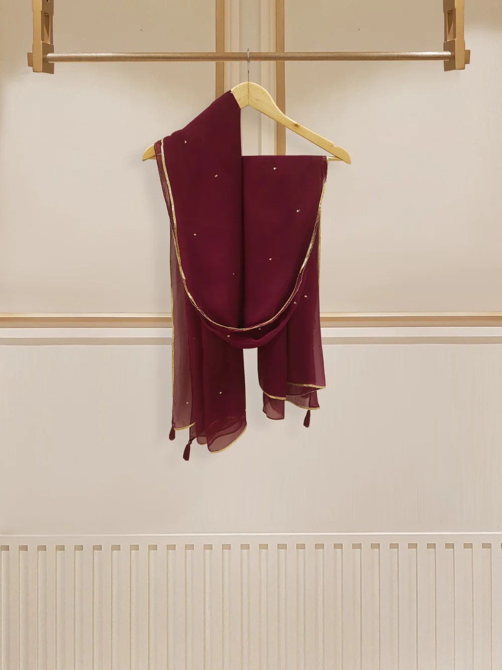 Agha Noor 2 Piece Chiffon Embroidered Dress