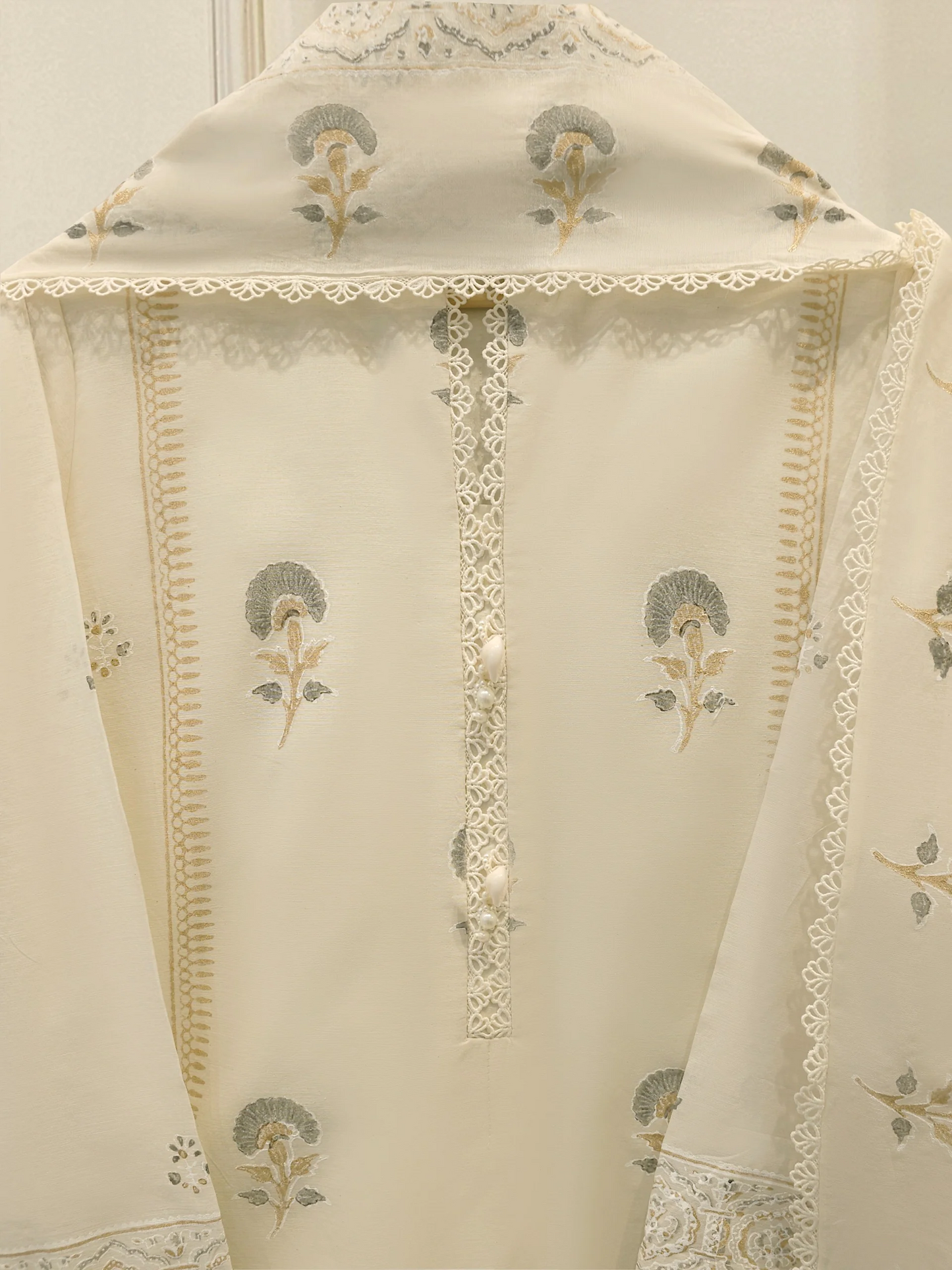 Agha Noor 3 Piece - Pure Cotton Hand Block Printed