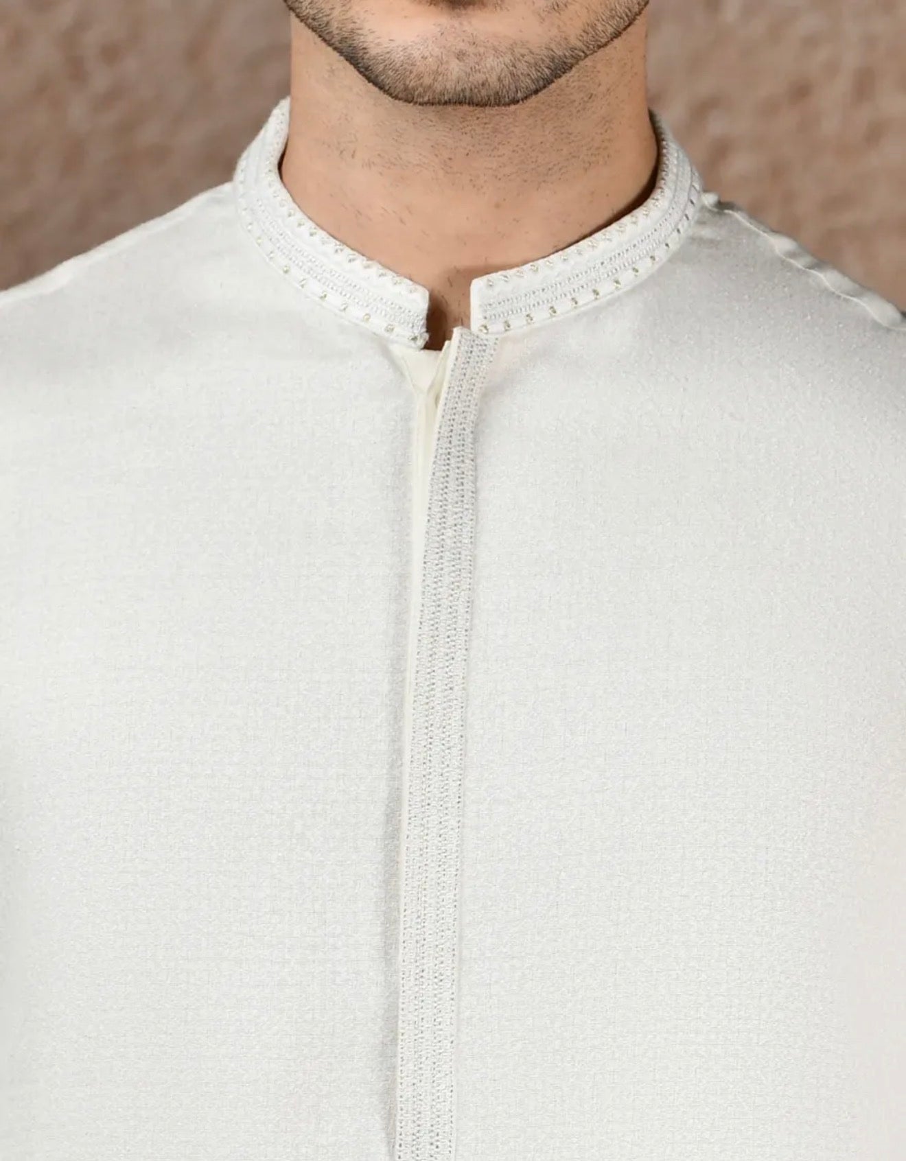 J.Junaid Jamshed Shalwar Kameez Pakistani Designer Off-White