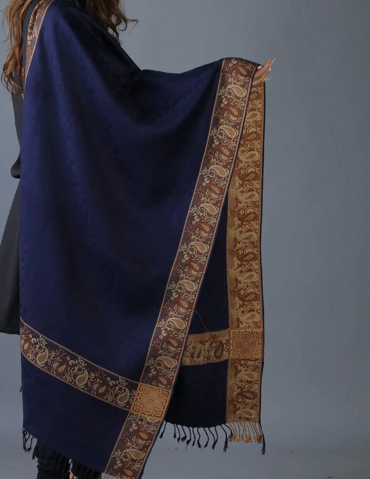Self Jacquard Shawl Winter Wear