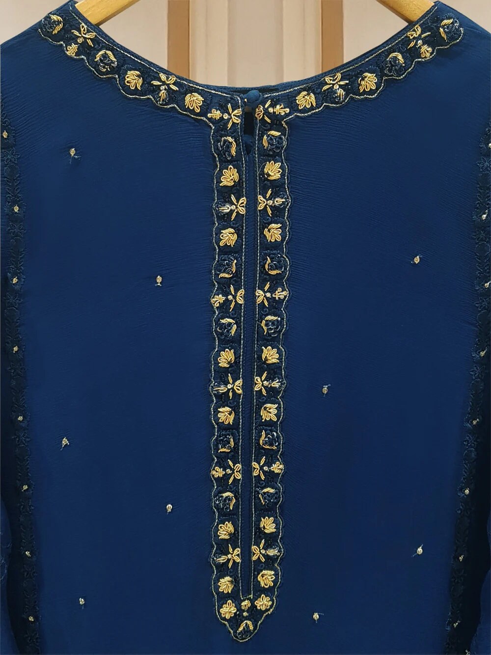 Agha Noor 2 Piece Chiffon Embroidered Dress