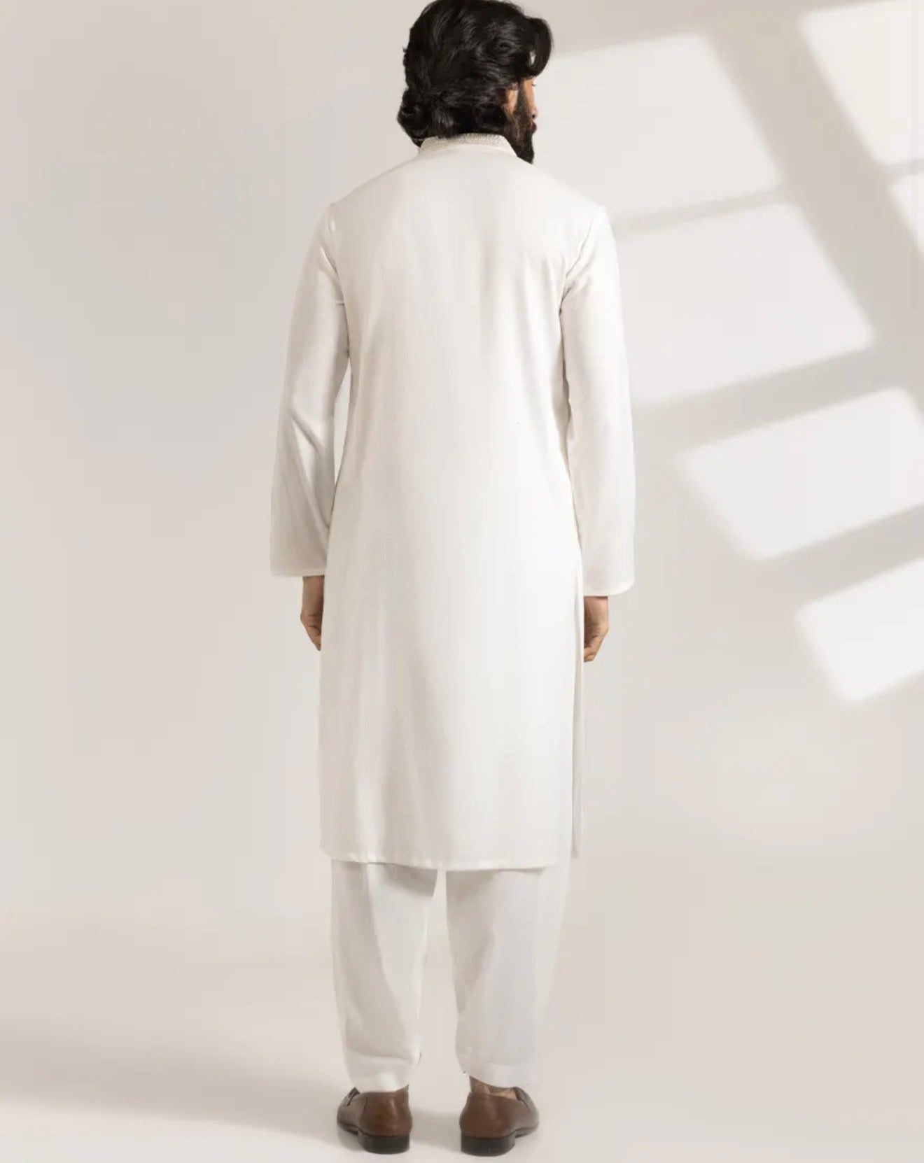 J.Junaid Jamshed Shalwar Kameez Pakistani Designer Off-White