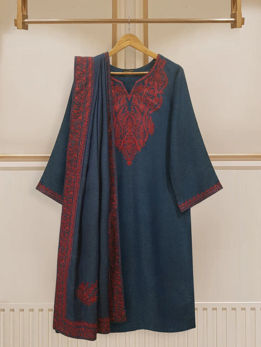 Agha Noor 3 Piece Karandi Embroidered