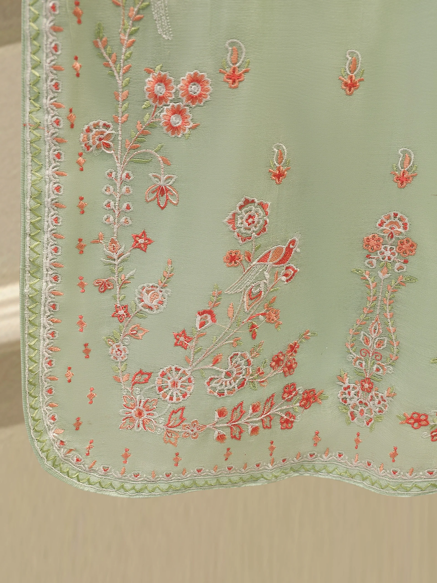 Agha Noor 3 Piece - Pure Embroidered Cotton Net Suit S113444