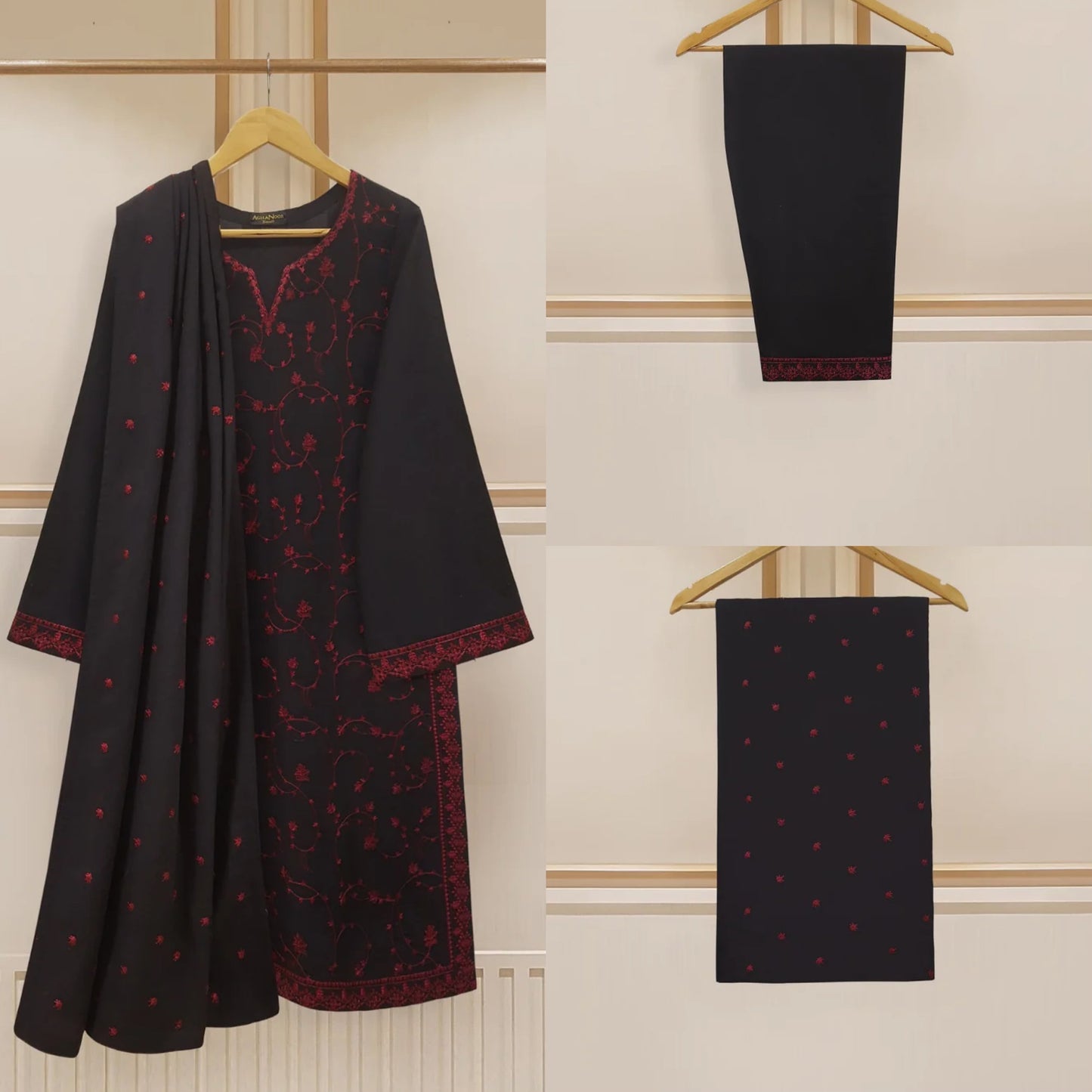 Agha Noor 3 Piece - Lawn  Embroidered Suit