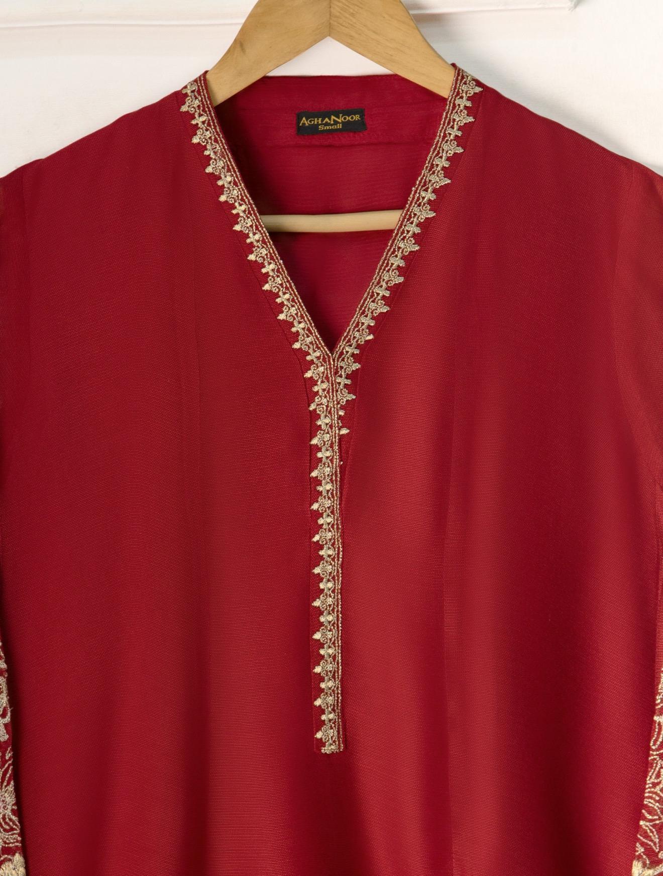 Agha Noor Dress Original 3 Piece Pure Cotton Net Dress