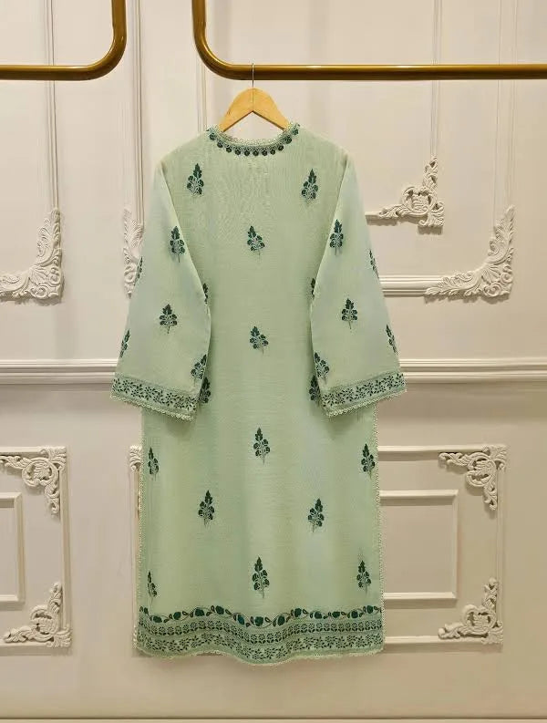 Agha Noor 3 Piece - Pure Embroidered Cotton Net Suit S114302