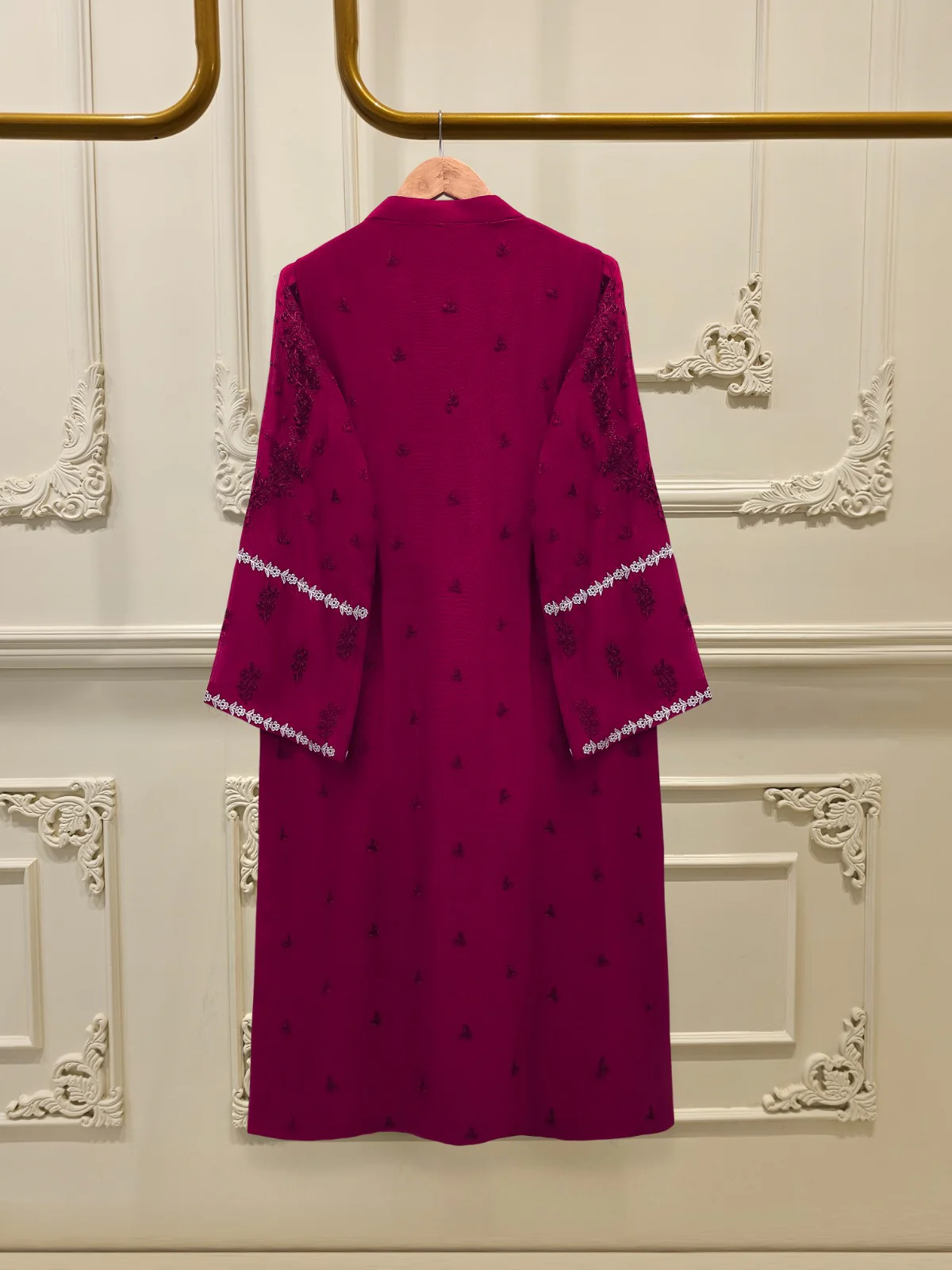 Agha Noor 3 Piece - Pure Embroidered Cotton Net Suit