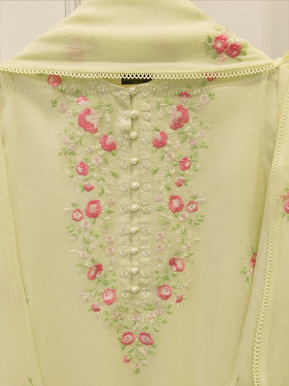 Agha Noor 3 Piece - Pure Embroidered Cotton Net Suit S113284