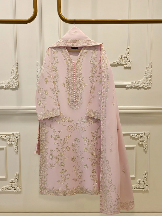 Agha Noor 3 Piece - Embroidered Lawn Suit S112018