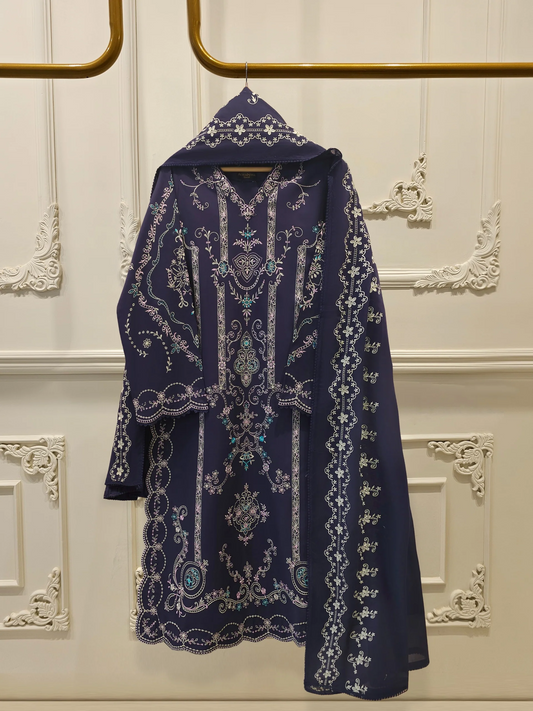 Agha Noor 2 Piece - Embroidered Lawn Suit S111929