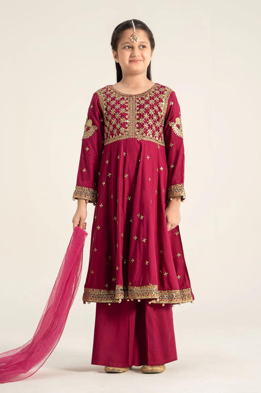 Maria B Kids Collection Embroidered Dress Ready To Wear