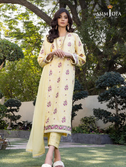 Asim Jofa Cambric Cotton Embroidered Dress