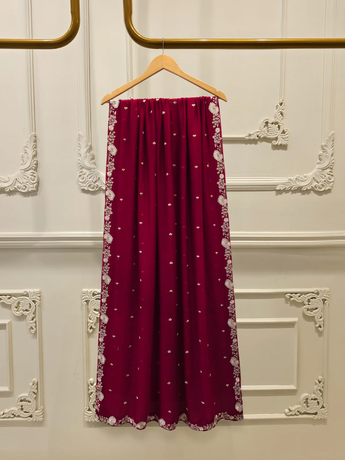 Agha Noor 3 Piece - Pure Embroidered Cotton Net Suit S113500