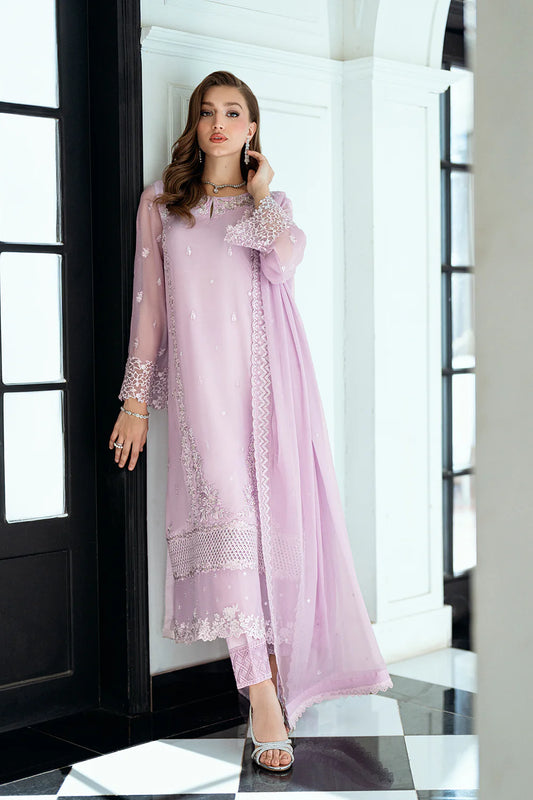 Azure Chiffon Embroidered Dress Latest Collection 2025