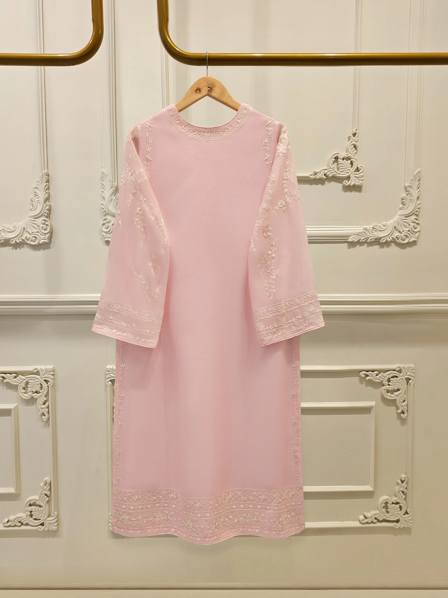 Agha Noor 3 Piece - Pure Embroidered Cotton Net Suit S112441