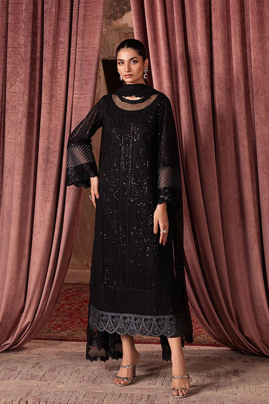 Azure Chiffon Embroidered Dress Latest Collection 2025