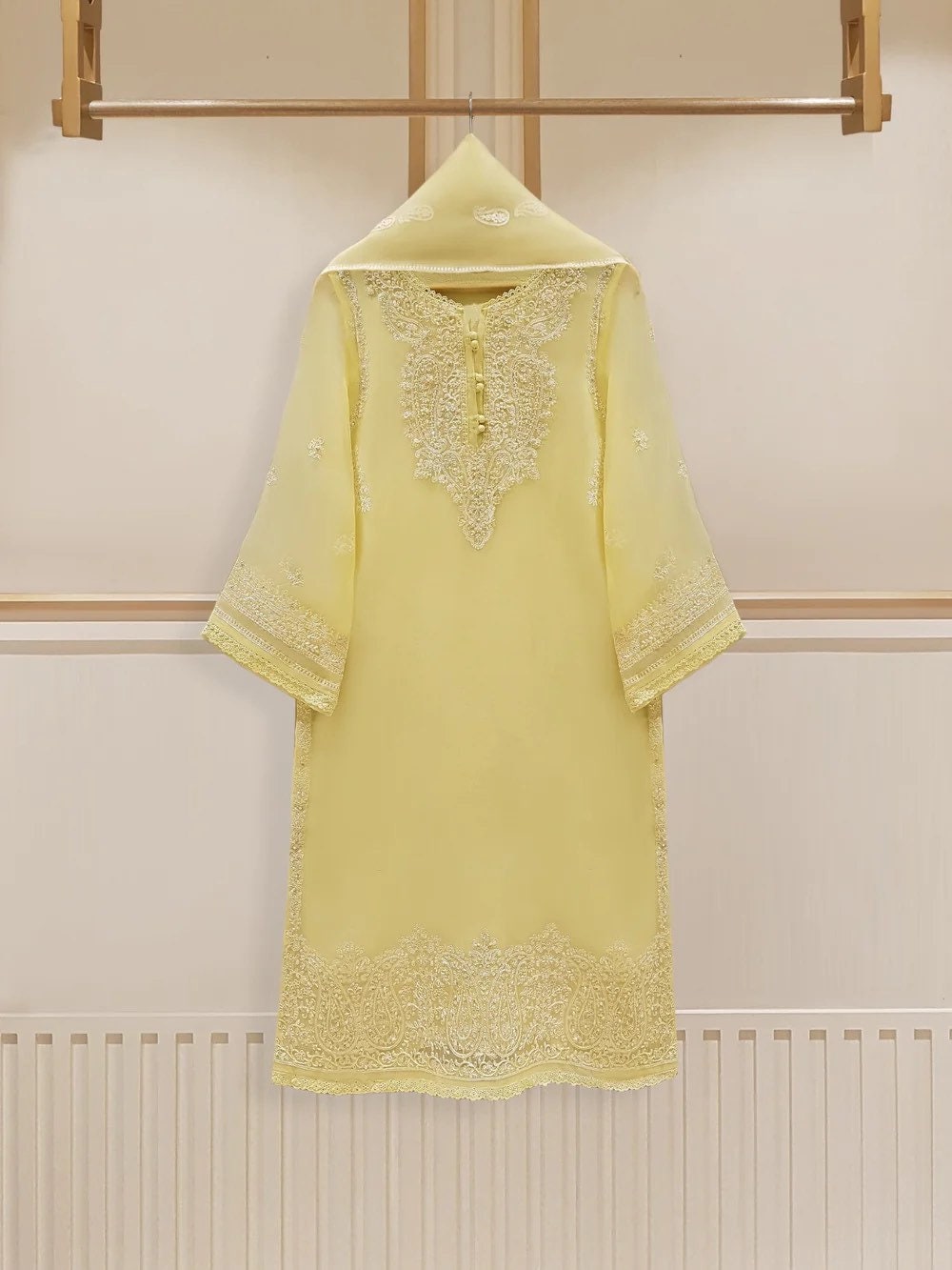 Agha Noor Original 2 Piece Organza Embroidered Dress