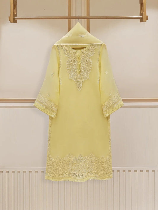 Agha Noor Original 2 Piece Organza Embroidered Dress