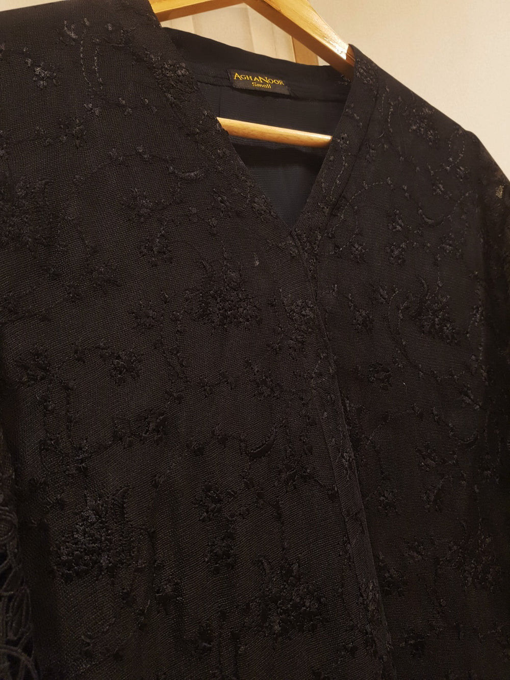 Agha Noor 3 Piece - Pure Cotton Net Embroidered Suit