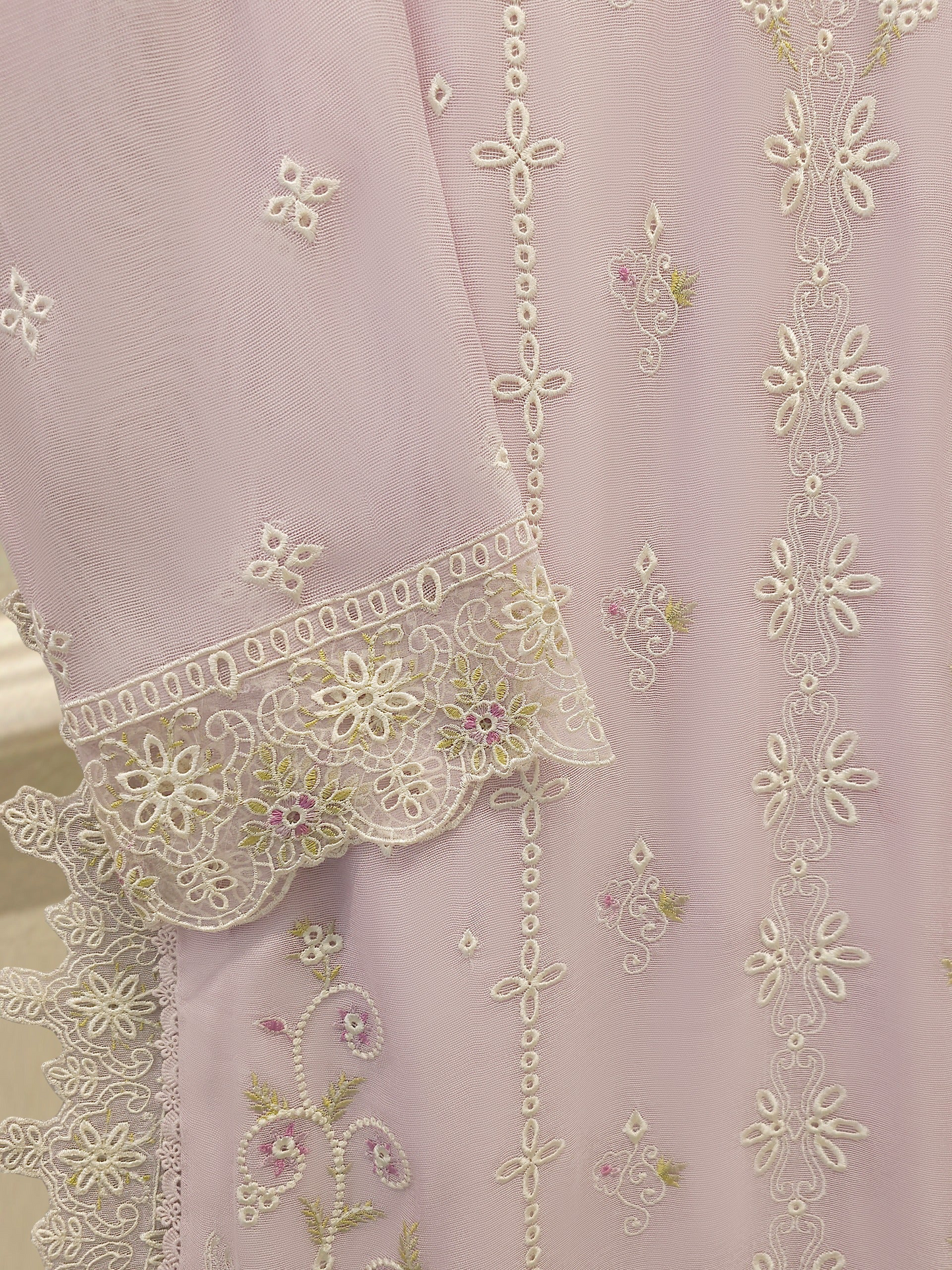 Agha Noor 3 Piece - Pure Embroidered Cotton Net Suit
