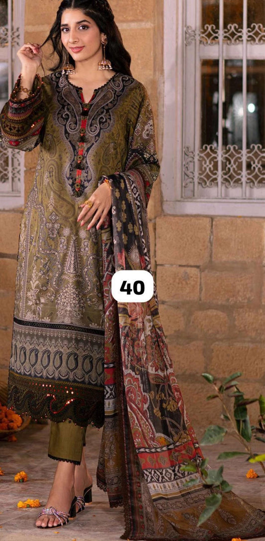 Asim Jofa Original Cotton Jacquard Embroidered Aira Collection Pakistani Designer Wear