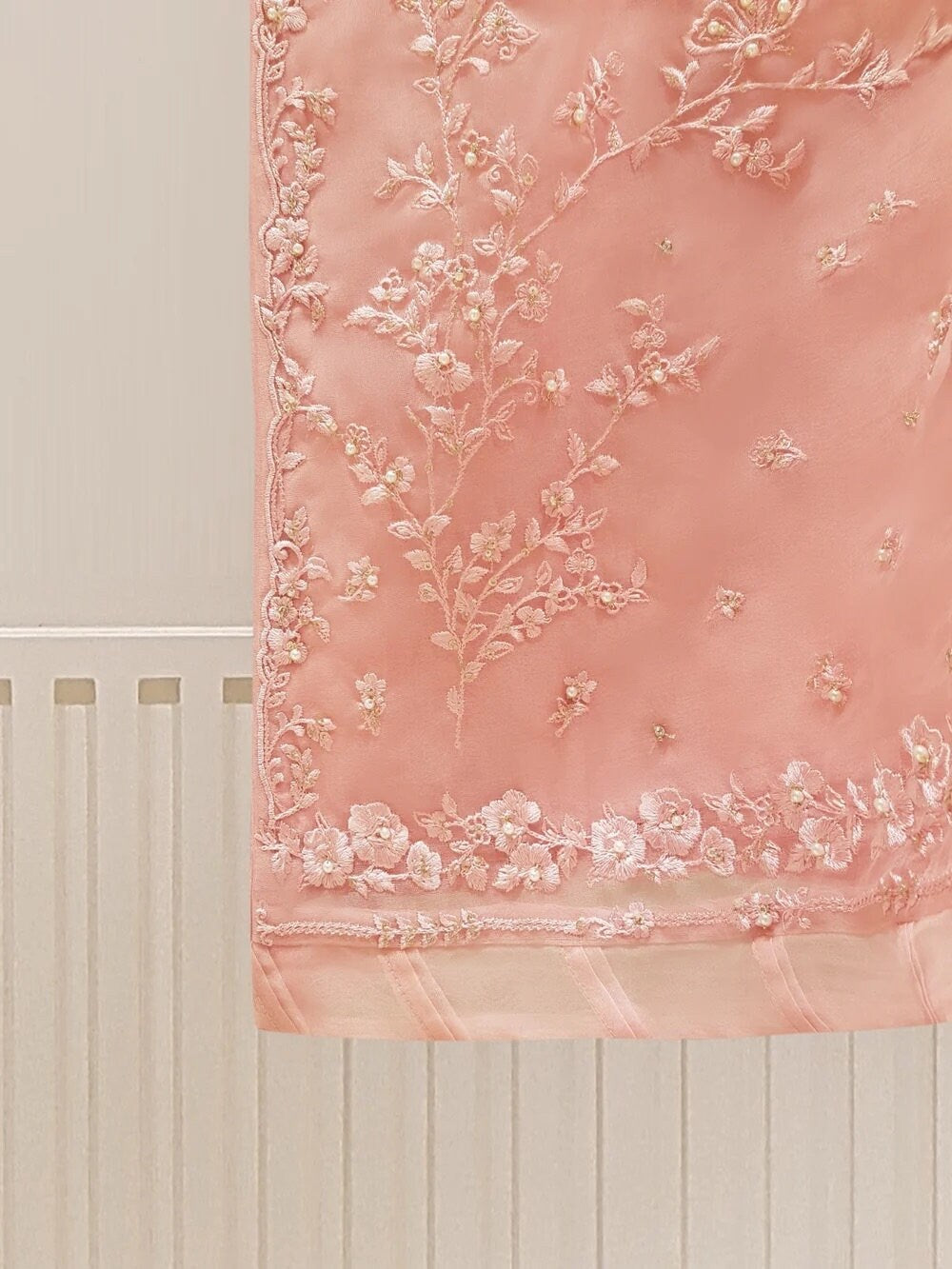 Agha Noor 2 Piece- Organza Embroidered Suit