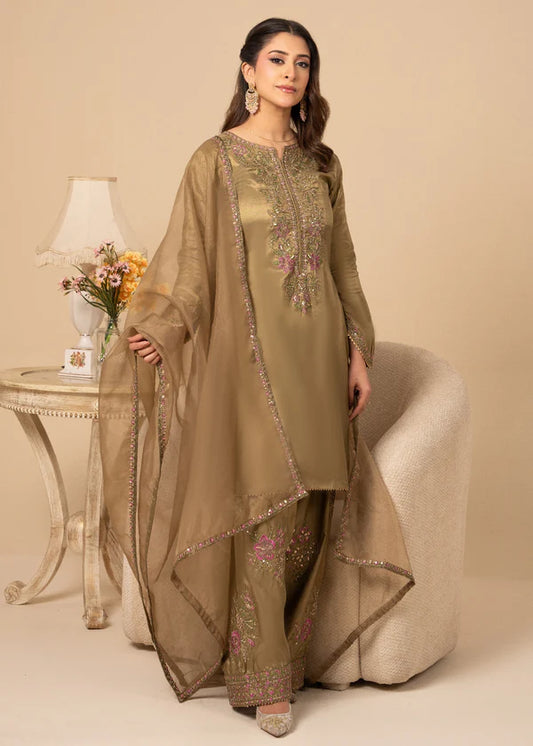 Silk Embroidered Farshi Dress