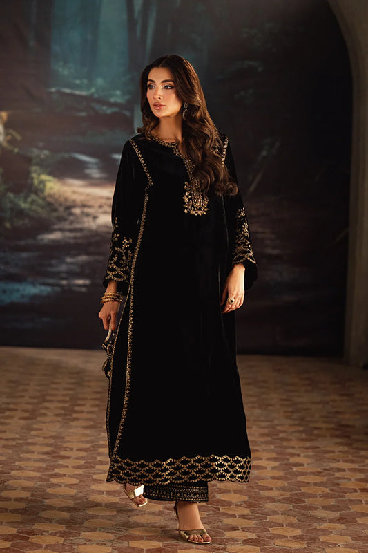 Azure Velvet Embroidered 2 Piece