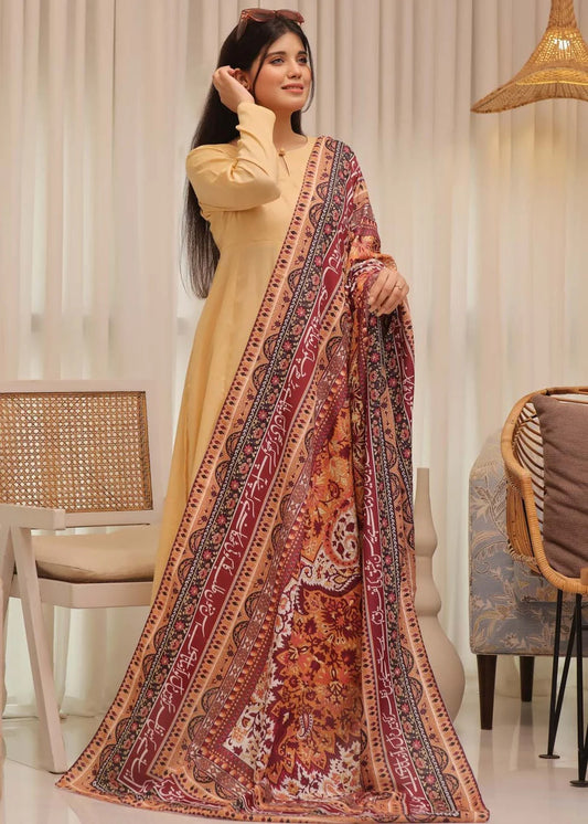 Urdu Poetry Printed Calligraphy Swiss Lawn Dupatta