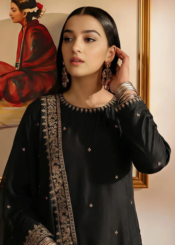 Silk Embroidered Farshi Dress