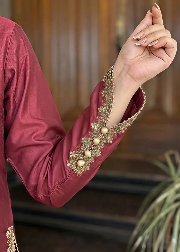 Silk Embroidered Farshi Dress