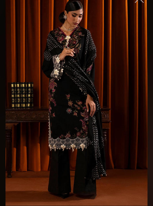 Sana Safinaz Original Muzlin'24 Collection Wear 3 Piece Khaddar Dress