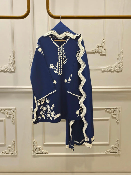 Agha Noor 3 Piece - Pure Embroidered Silk Net Suit S112042