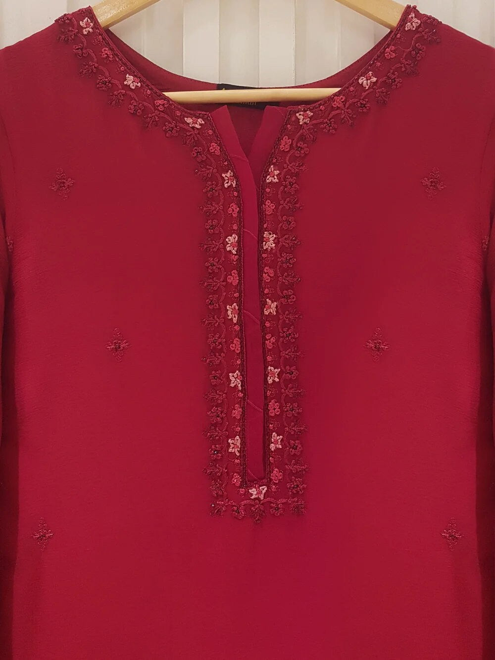 Agha Noor 2 Piece Chiffon Embroidered Dress