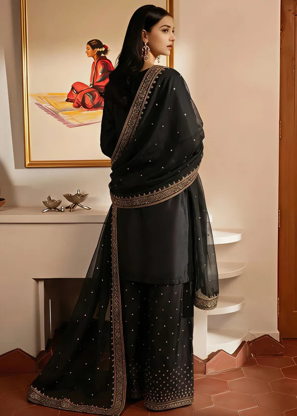 Silk Embroidered Farshi Dress