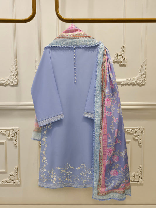 Agha Noor 3 Piece - Cambric Lawn Suit S113394
