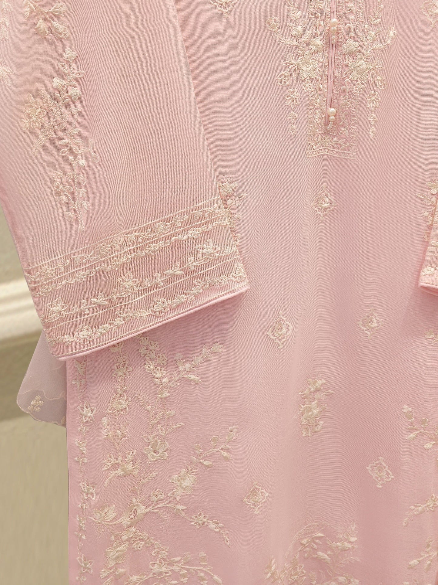 Agha Noor 3 Piece - Pure Embroidered Cotton Net Suit S112441