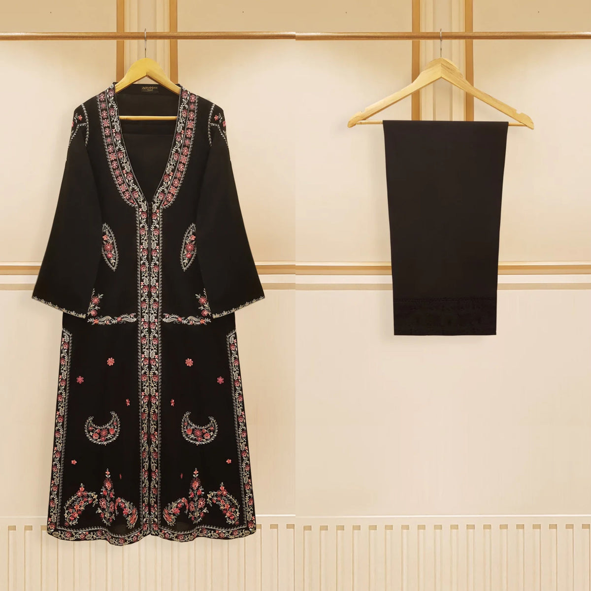 Agha Noor 2 Piece-Cambric Cotton Embroidered