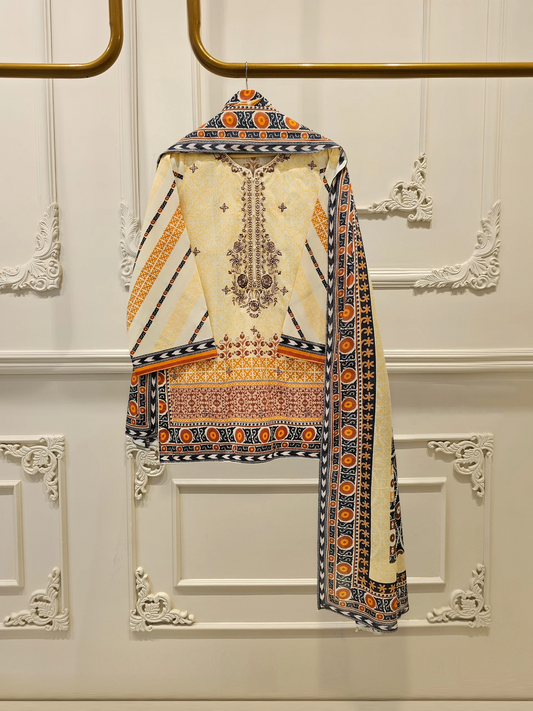 Agha Noor 2 Piece - Digital Printed Lawn Suit S111646