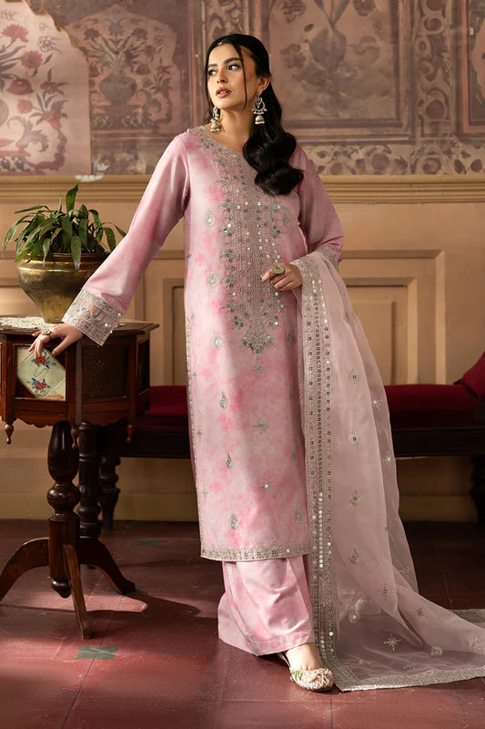 Cotton Silk Embroidered 3 Piece Dress
